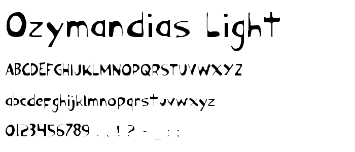 Ozymandias Light font